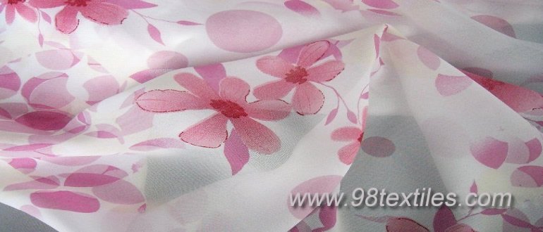 Chiffon or Georgette Fabrics made of Twisted Cotton, polyester or silk