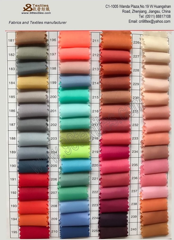Fabric Colors Number: 181-240