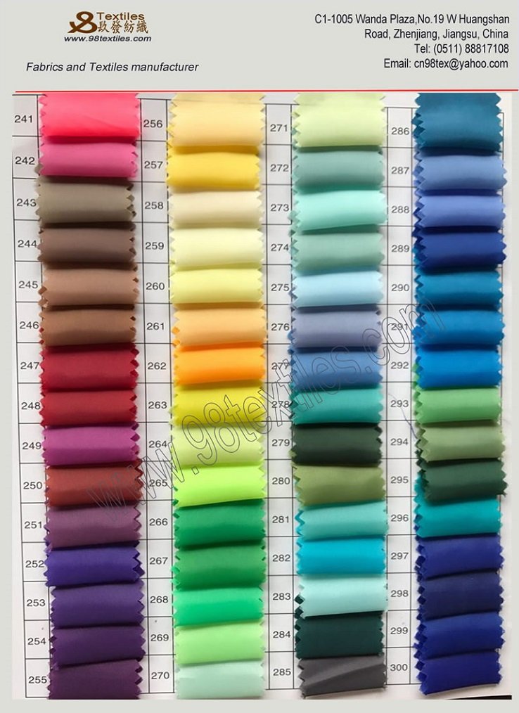 Fabric Colors Number: 241-300