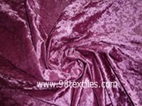 knitted crush velour fabrics made of artifical polyester fiber