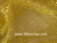 Decorative fabrics of metallic tulle