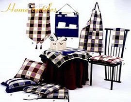 Knitchen textiles include table-clothes, appron, oven gloves, placemat, handkerchief, mocket