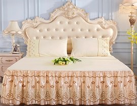 Bedspreads made of satin fabrics