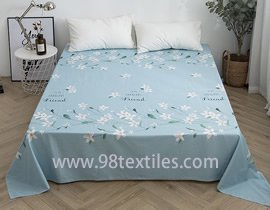 Printed cotton bedsheet in single, twin, queen or king size