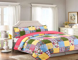 Patchworks bedclothes quilts set, pillowcase, bedding set